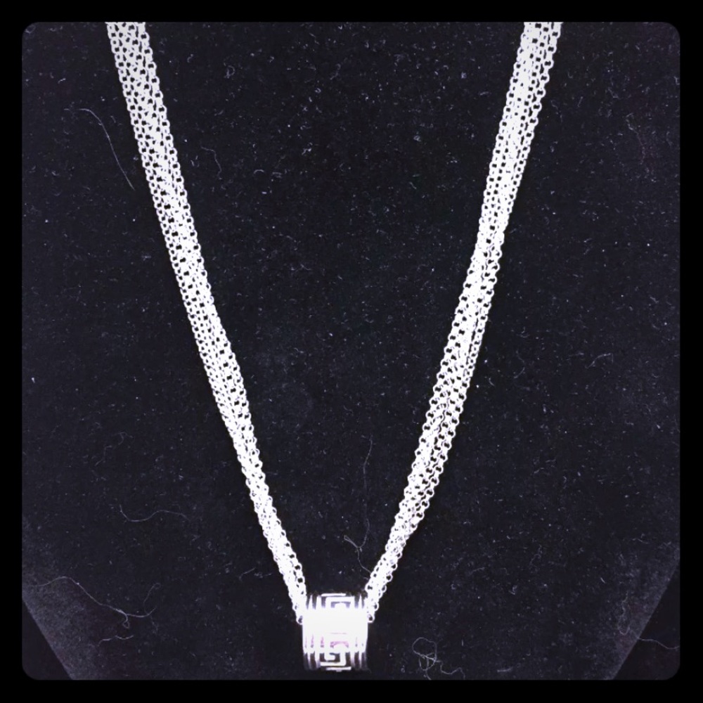 Fronay Italy Sterling Silver Greek Key Necklace - Picture 1 of 4